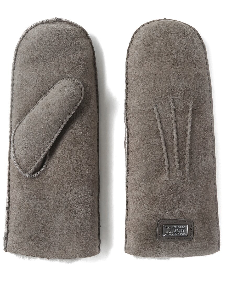 Australia Luxe Collective Sheepskin Mitts In Gray