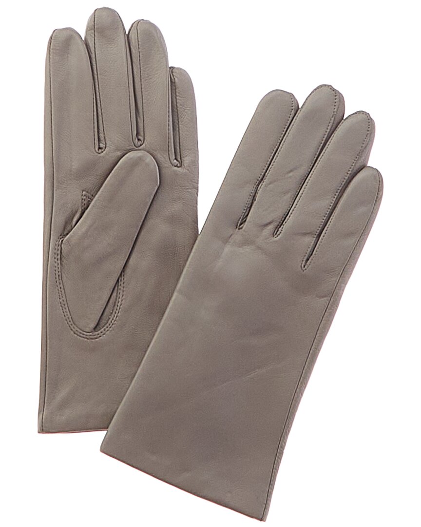 Phenix Cashmere-lined Leather Gloves In Grey