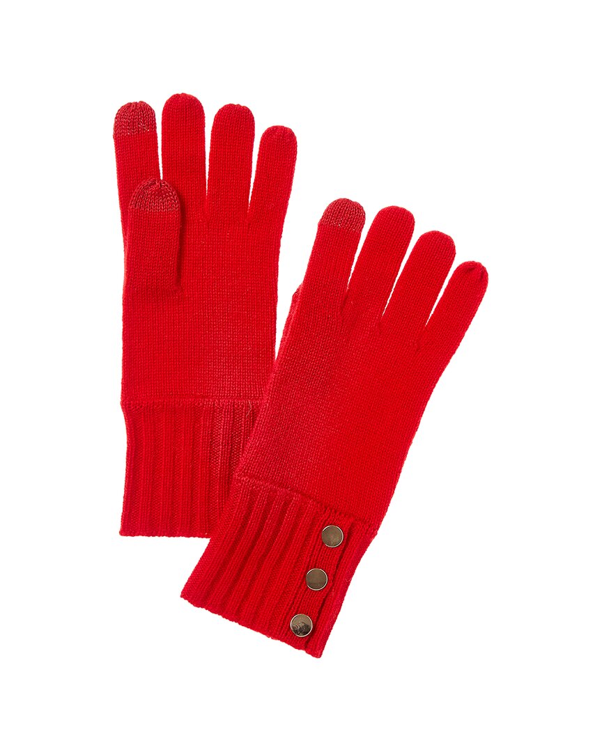 Bruno Magli Button Cuff Cashmere Gloves In Multi