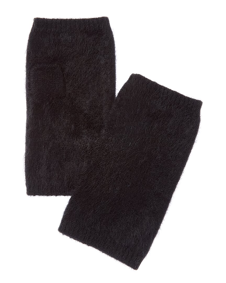 Amicale Cashmere Brushed Cashmere Armwarmers In Black