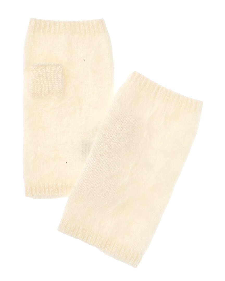 Amicale Cashmere Brushed Cashmere Armwarmers In Metallic