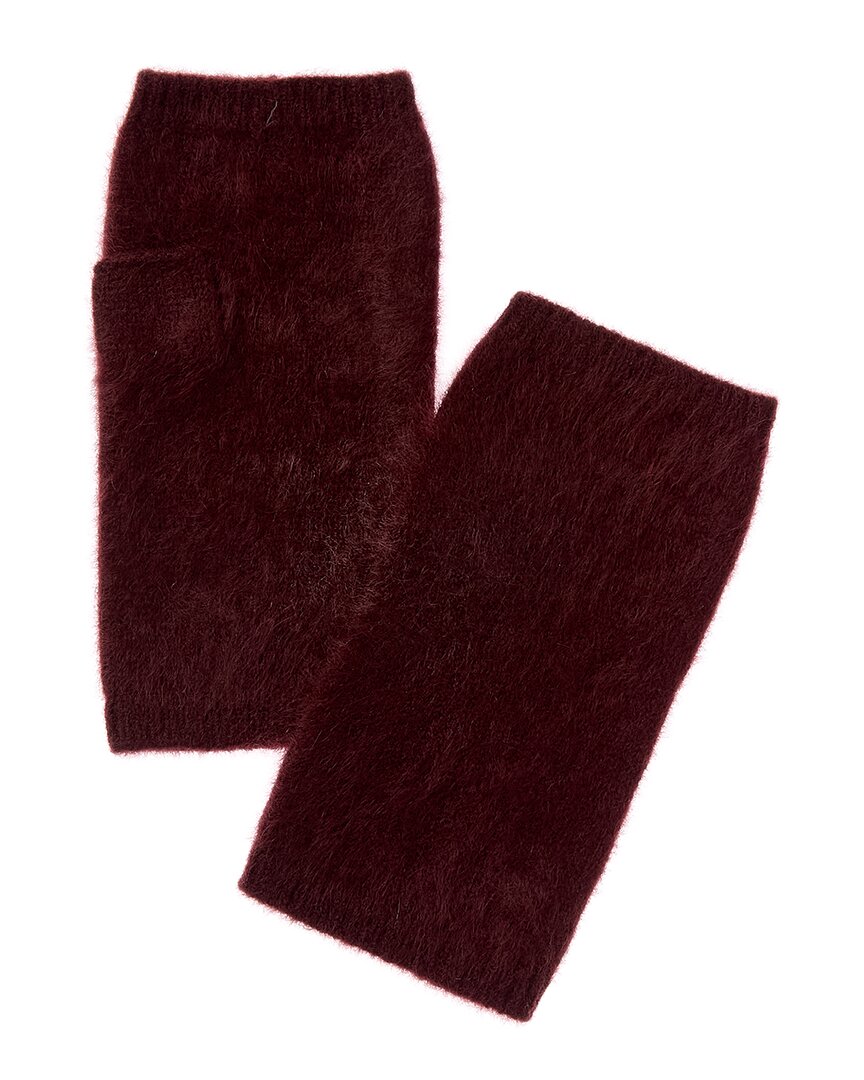 Amicale Cashmere Brushed Cashmere Armwarmers In Black