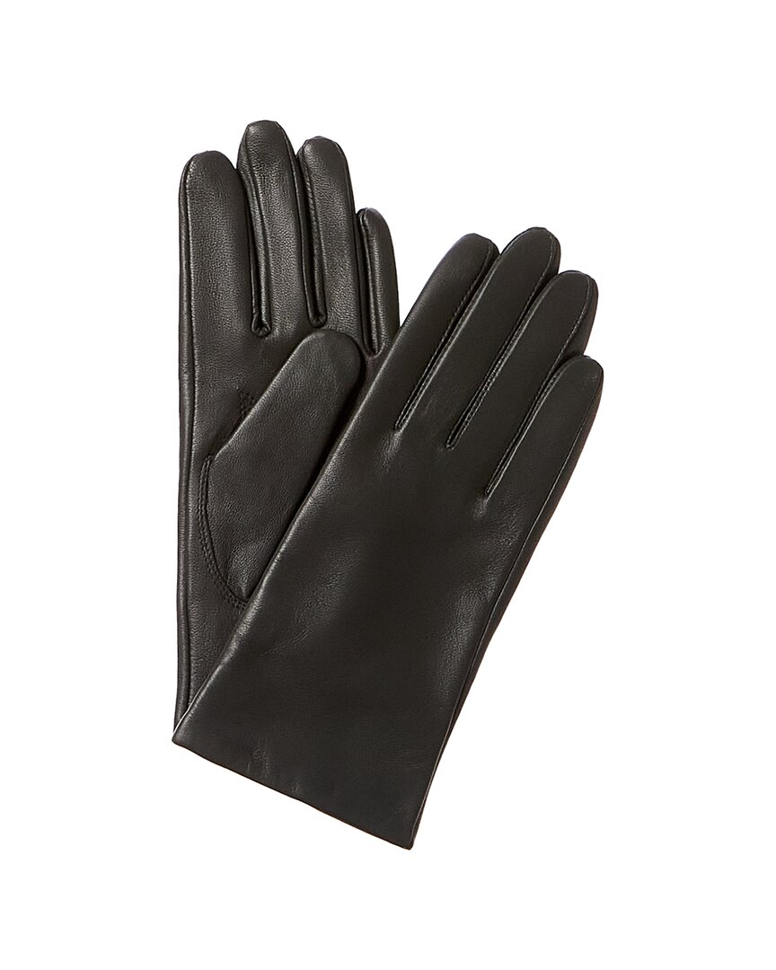 Phenix Tf Dnu Cashmere-lined Leather Gloves In Black