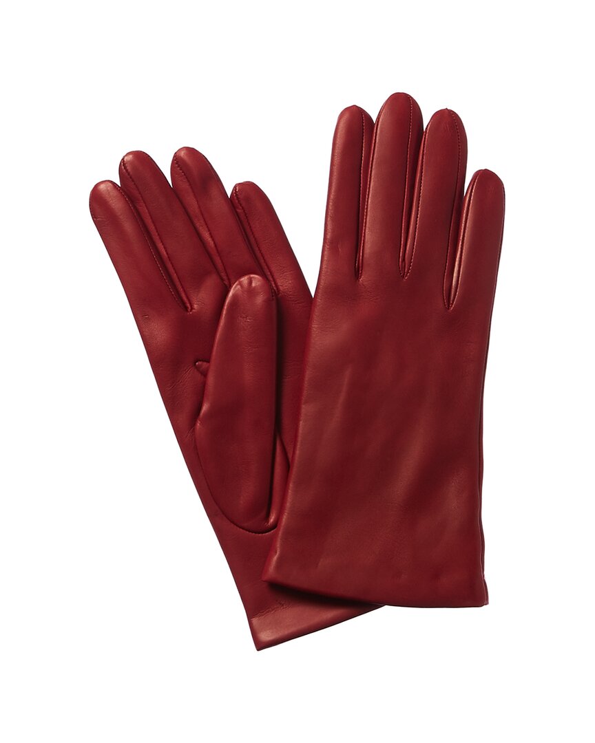 Portolano Tf Dnu  Cashmere-lined Leather Gloves In Red