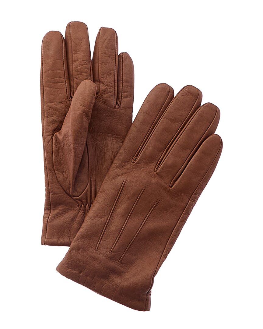 Reiss Gabrielle Leather Glove In Brown