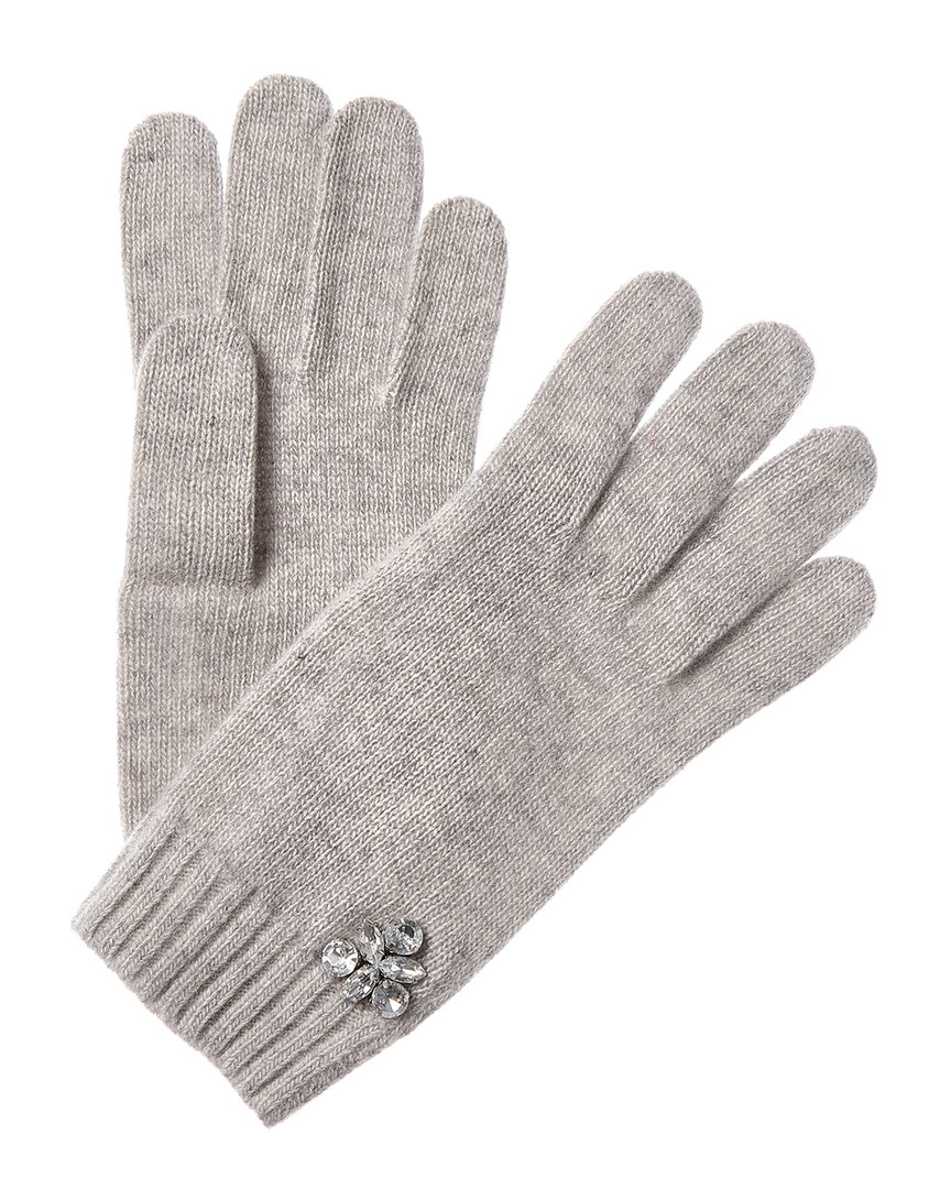 Portolano Stones Cashmere Gloves In Gray