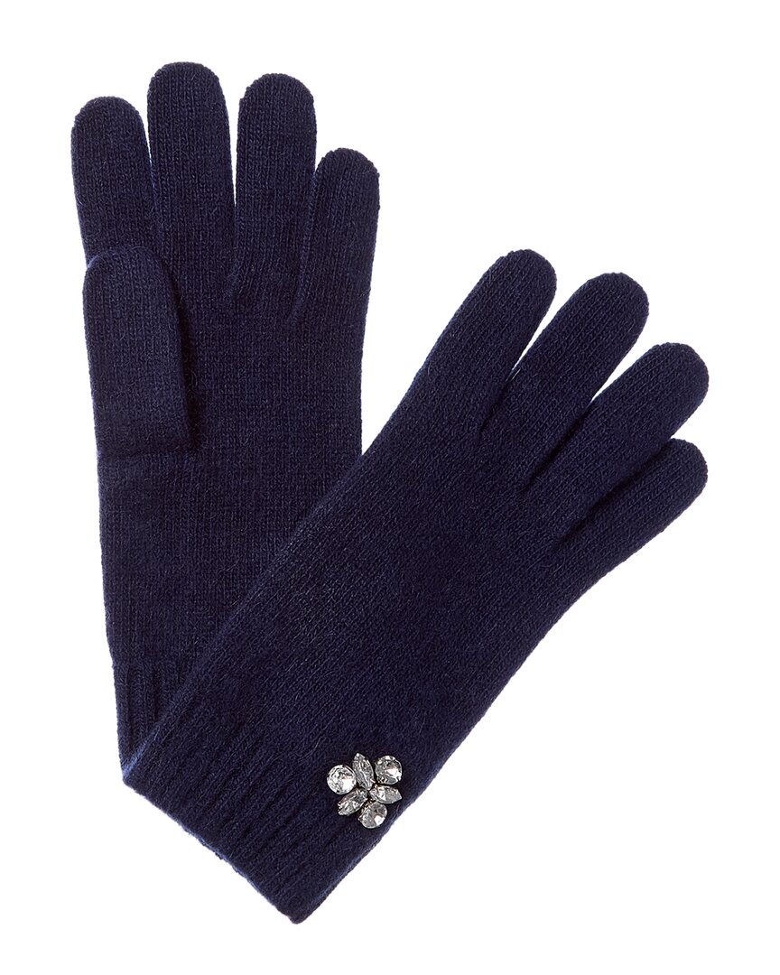 Portolano Stones Cashmere Gloves In Blue