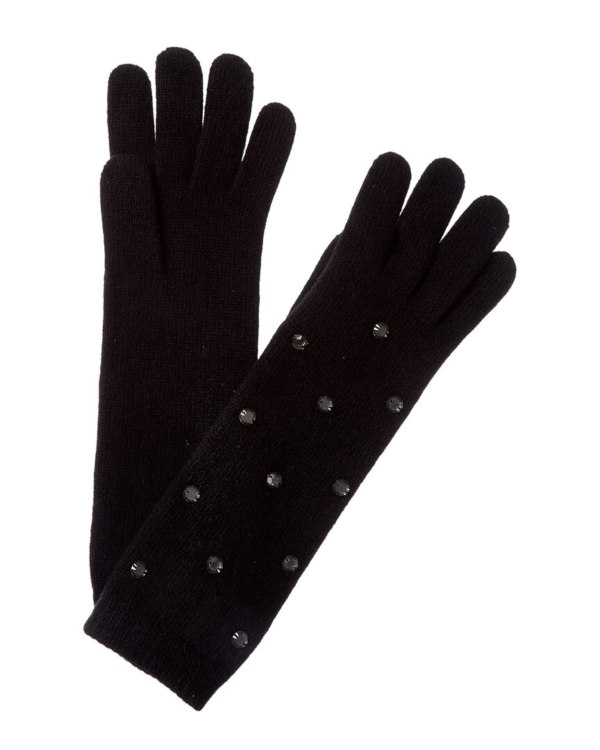 Portolano Scattered Stones Cashmere Gloves In Black
