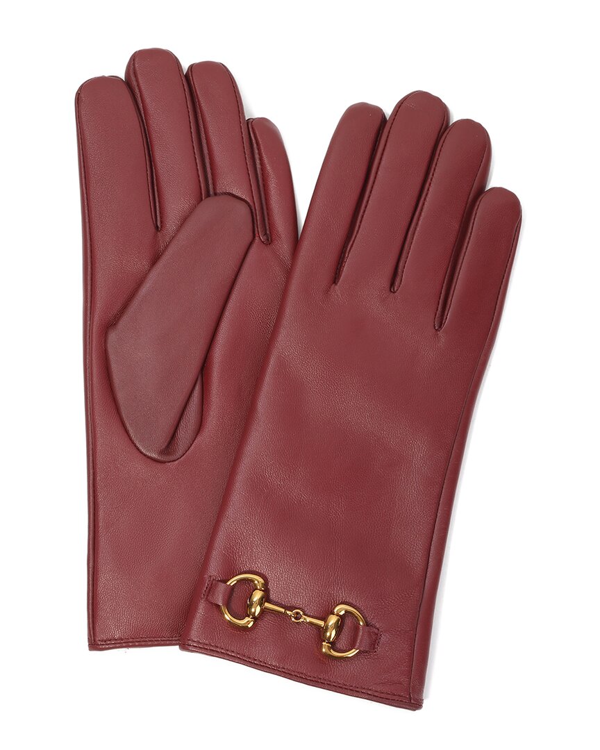 Tiffany & Fred Paris Cashmere-lined Leather Gloves In Pink