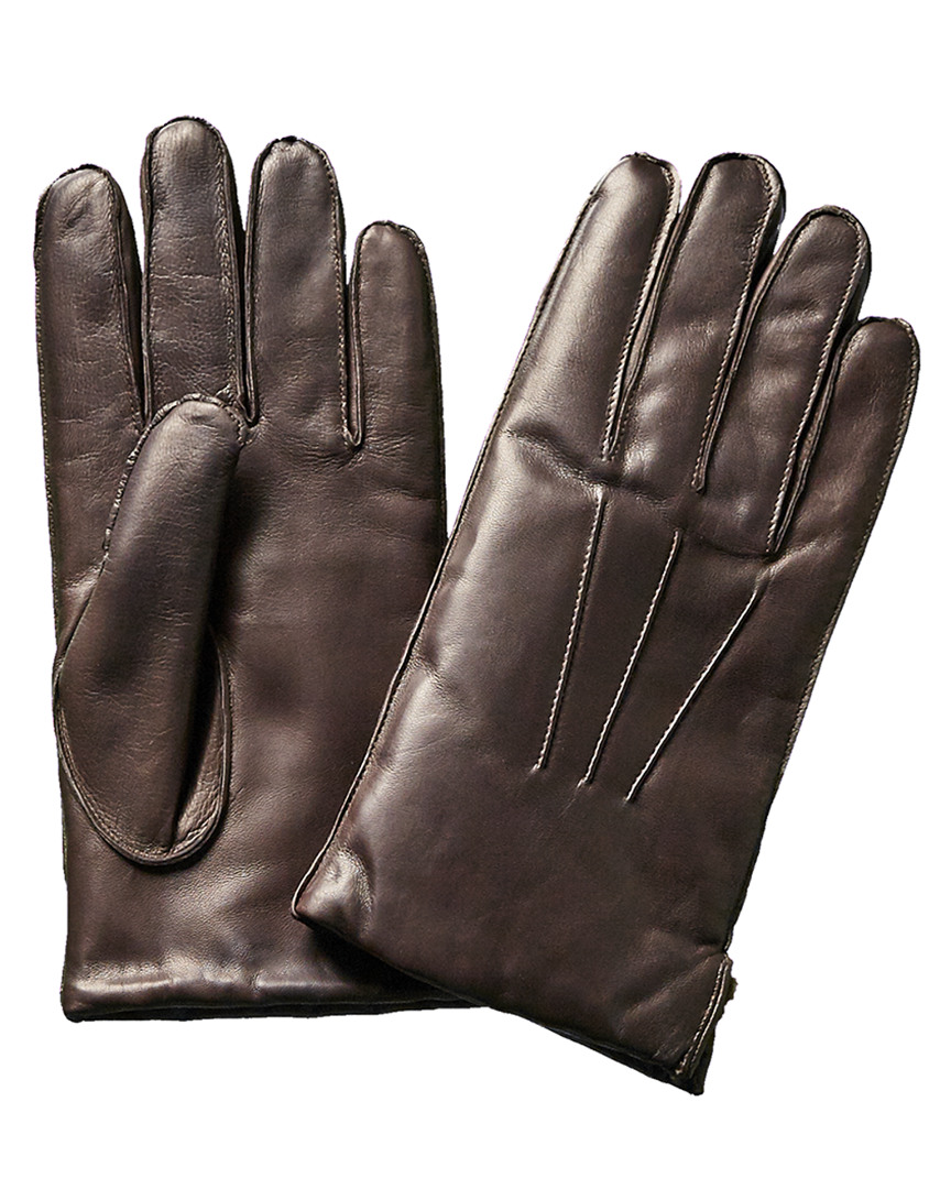 Shop Portolano Men's Brown Nappa Gloves