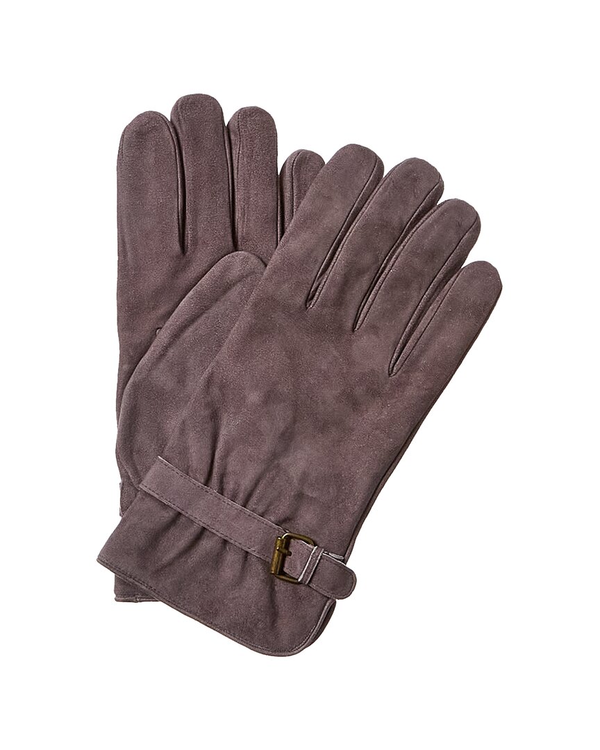 Shop Portolano Belt Buckle Wool-lined Suede Gloves