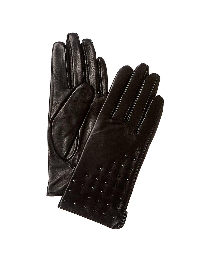 Shop Bruno Magli Studded Cashmere-lined Leather Glove