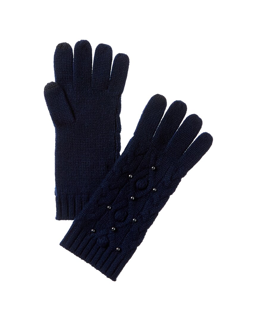 Shop Forte Cashmere Pearl Cable Cashmere Gloves