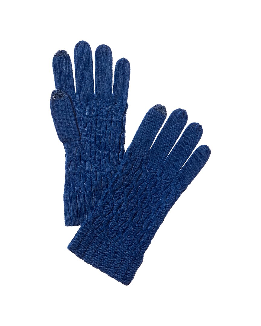 Shop Forte Cashmere Cable Texture Stitch Cashmere Gloves