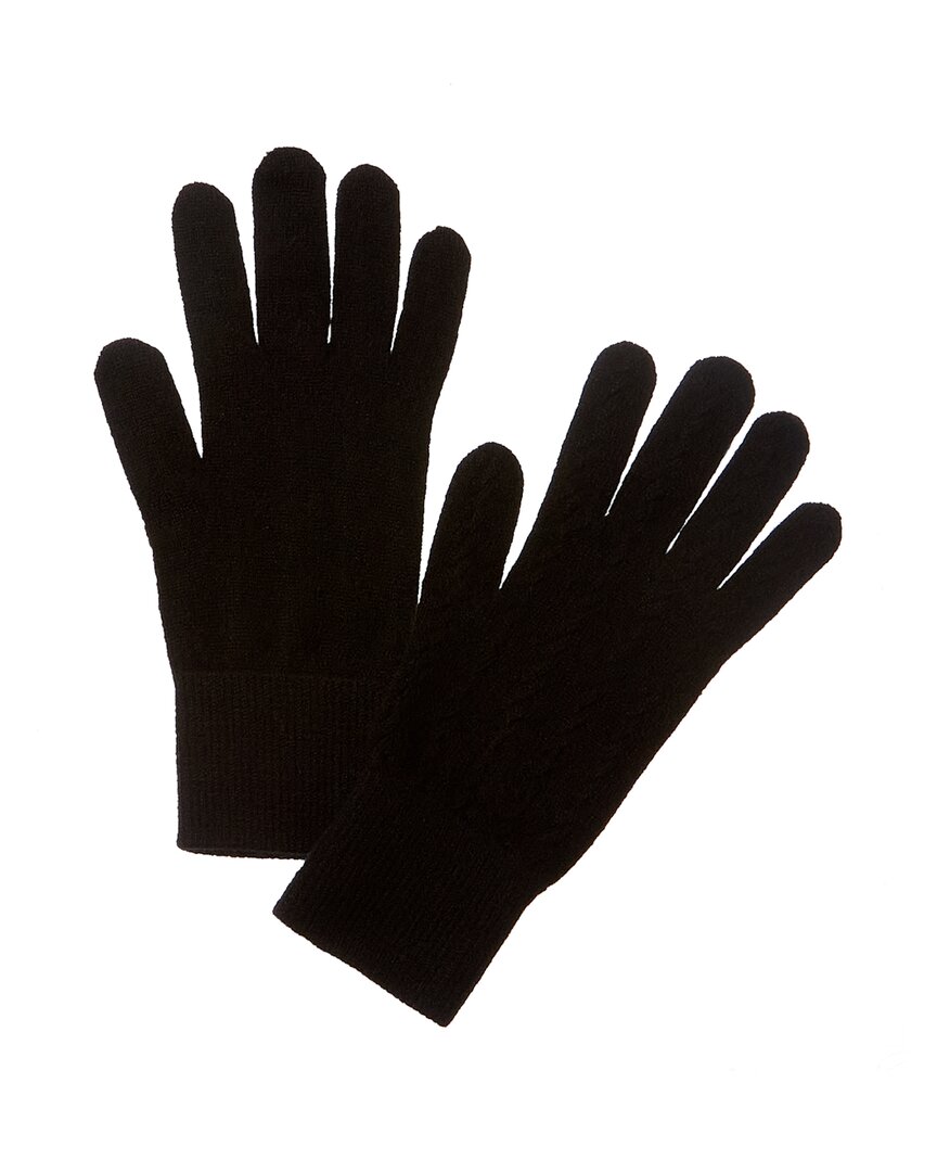 Scott & Scott London Cable Cashmere Gloves In Black