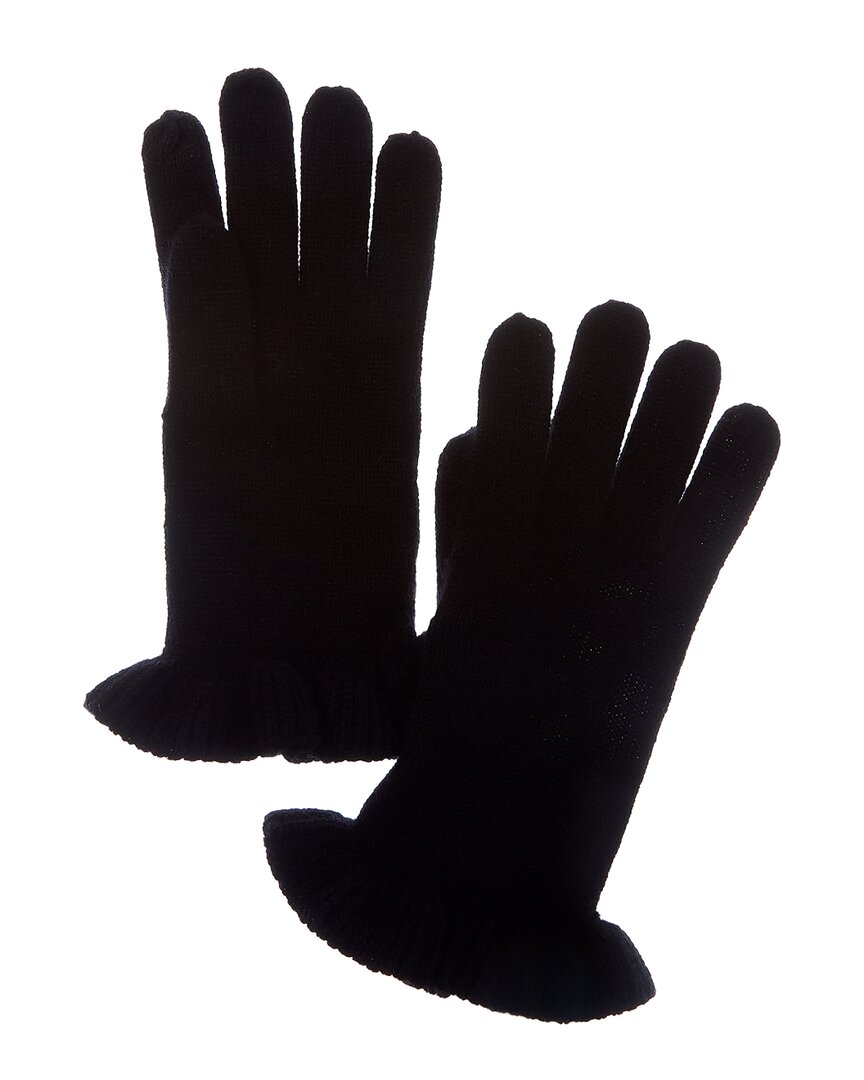 Sofia Cashmere Sofiacashmere Touchscreen Cashmere Gloves In Black