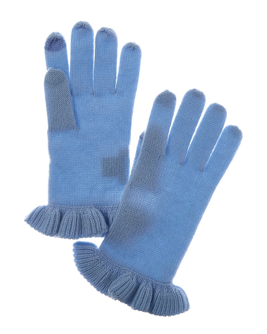 Sofia Cashmere Sofiacashmere Touchscreen Cashmere Gloves In Blue
