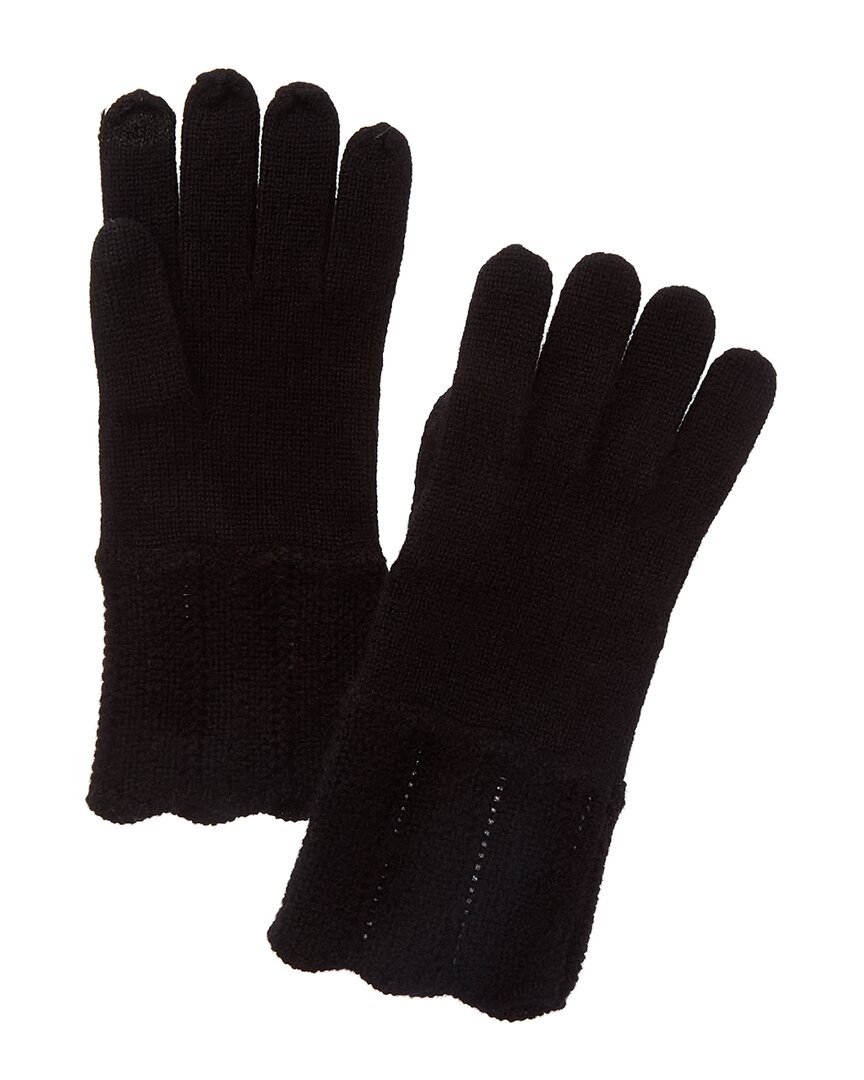 Sofia Cashmere Sofiacashmere Cashmere Gloves In Black