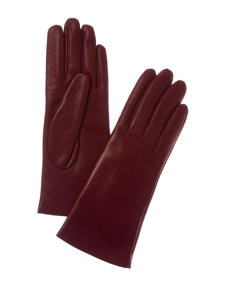 Portolano Leather Gloves In Red