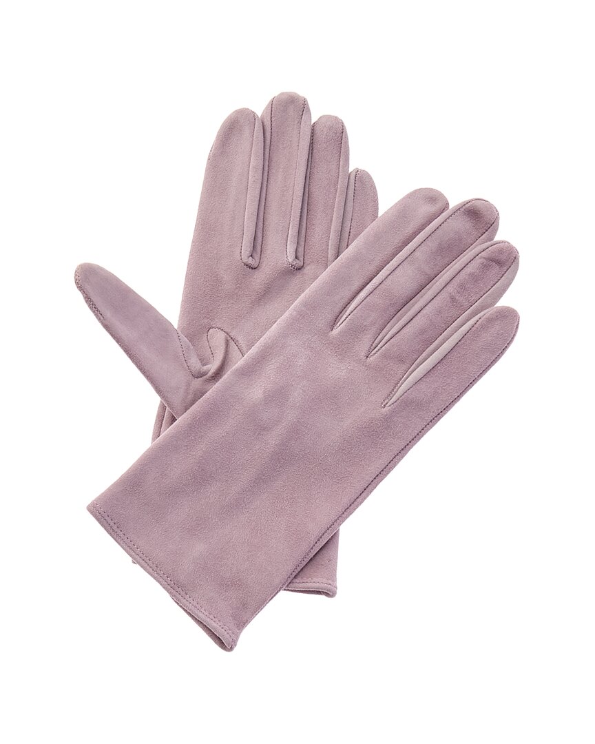 Portolano Silk-lined Suede Gloves In Pink