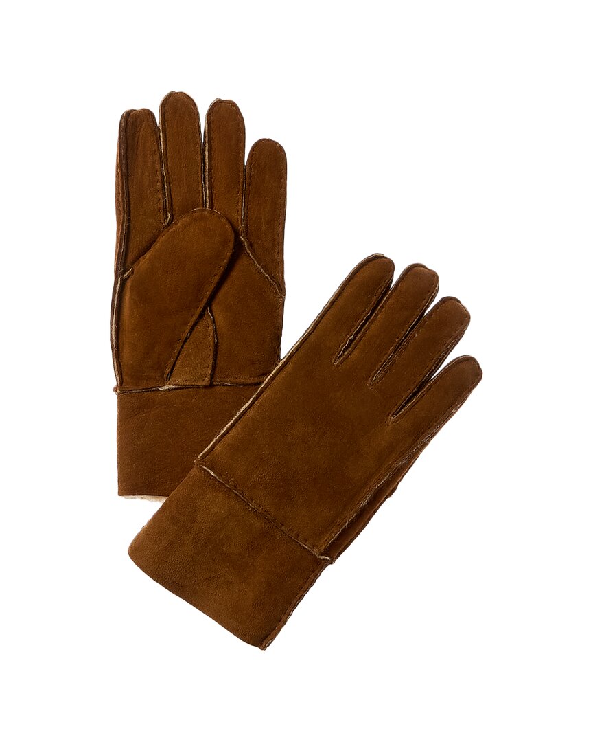 Surell Accessories Shearling-lined Tech Gloves In Brown