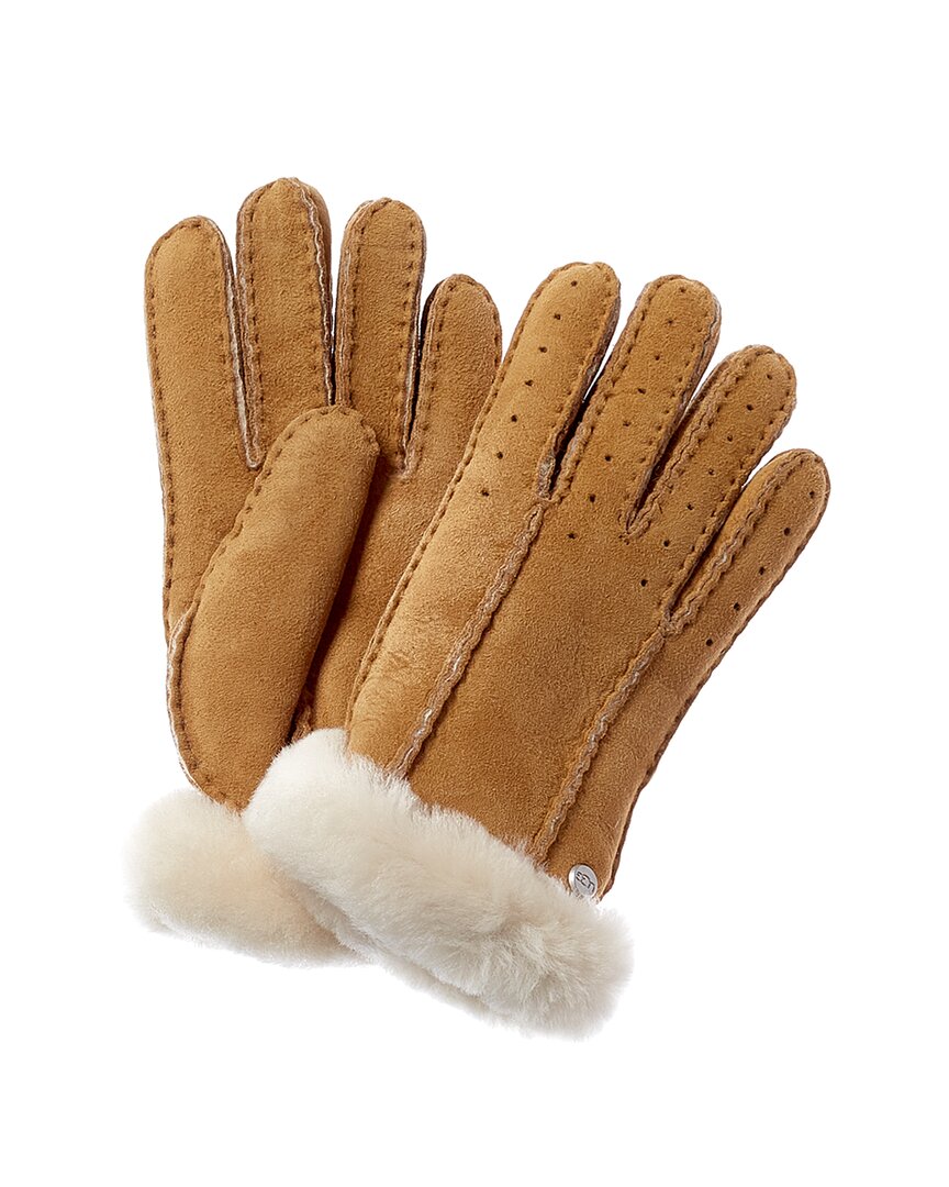 Ugg Classic Perforated Gloves In Brown