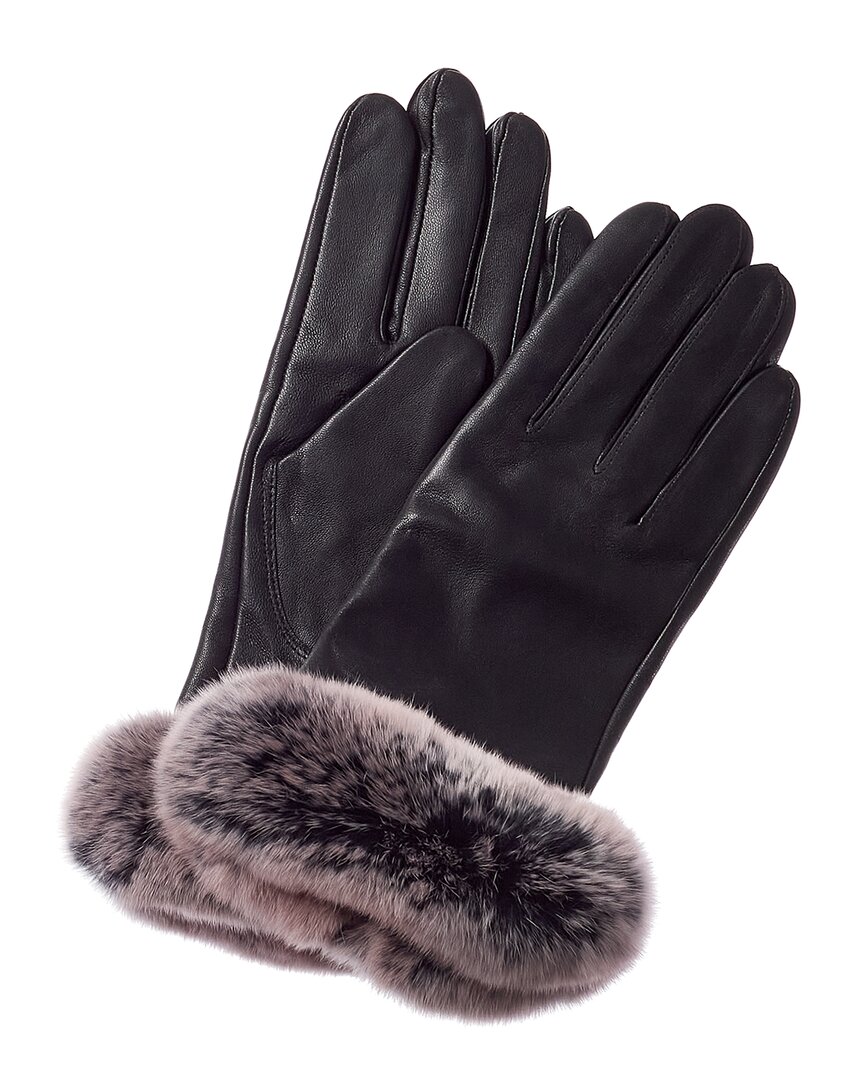 Shop Surell Accessories Cashmere-lined Leather Gloves