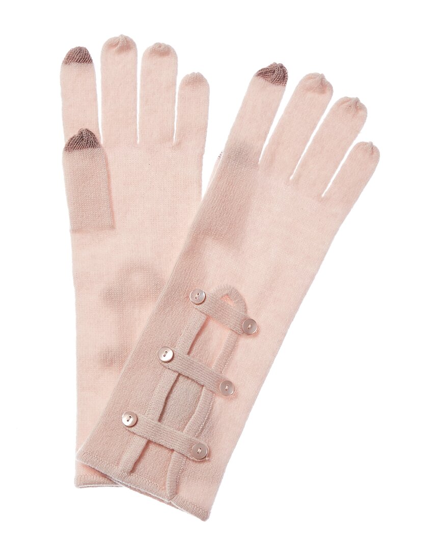 Shop Forte Cashmere Military Cashmere Tech Gloves In Pink