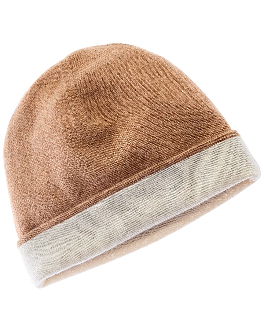Forte Cashmere Reversible Cashmere Hat In Brown