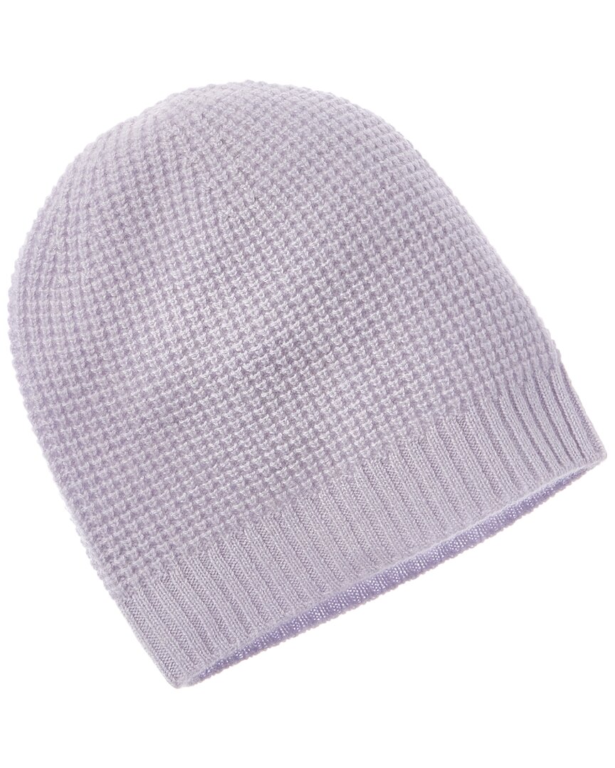Hannah Rose Plush Waffle Stitch Cashmere Beanie In Grey