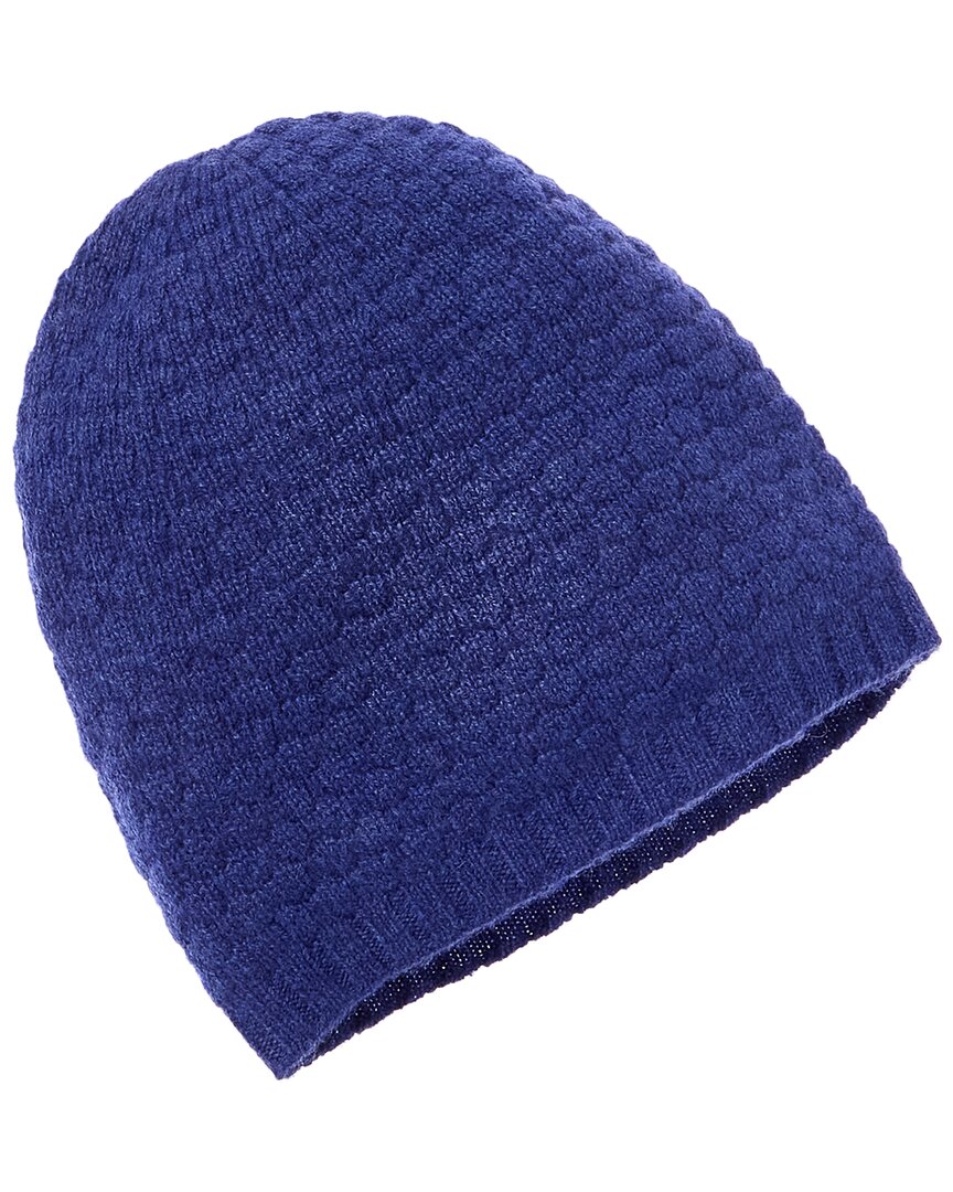 Hannah Rose Raised Diamond Stitch Cashmere Hat