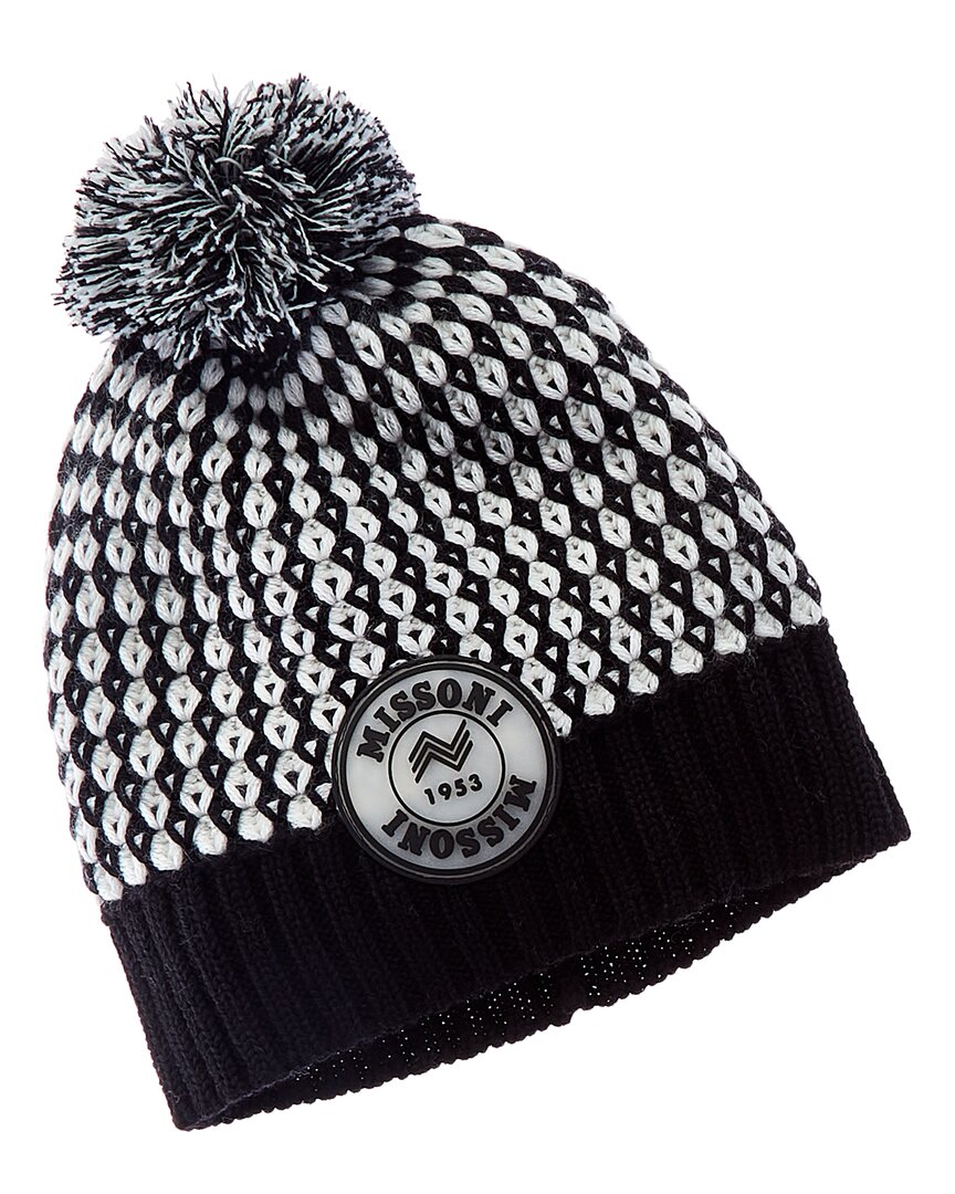 Missoni Wool-blend Beanie In Black