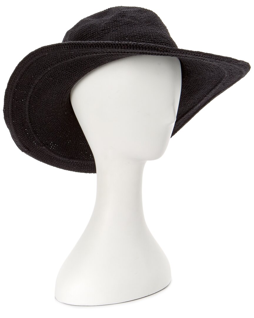 San Diego Hat Company Original Crochet Large Brim Hat In Black