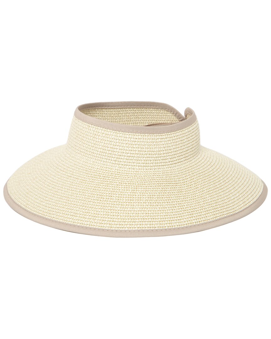 San Diego Hat Company Signature Ultrabraid Large Brim Visor In Brown
