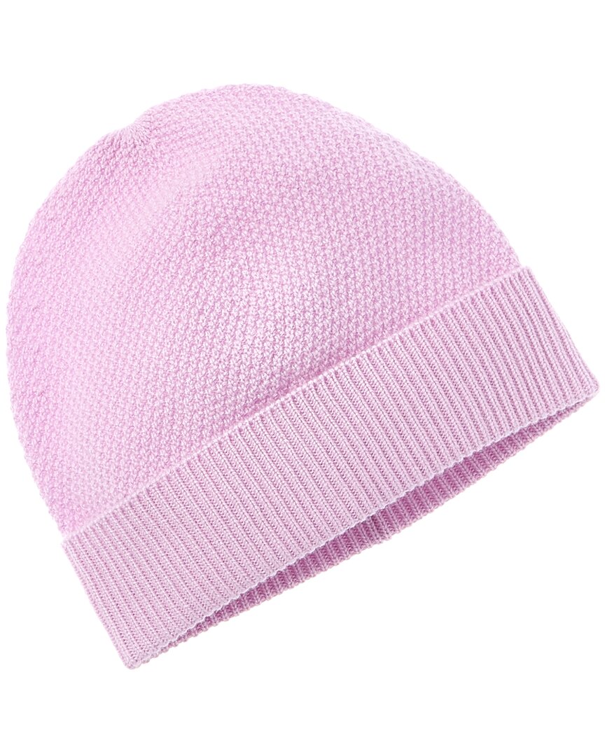Phenix Moss Stitch Cashmere Hat In Purple