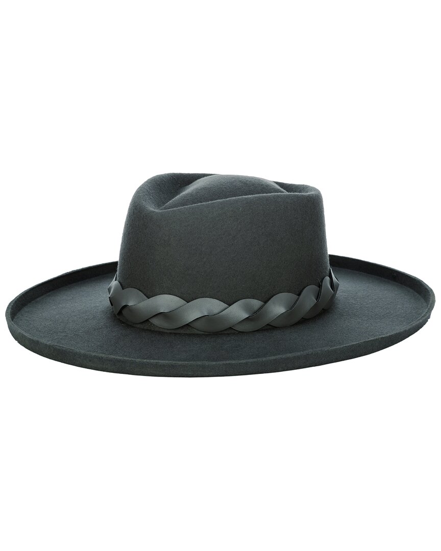 San Diego Hat Company Mountain Top Wool Fedora In Grey
