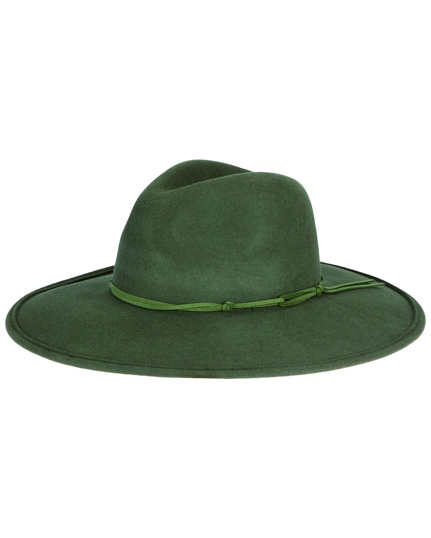 San Diego Hat Company First Rain Wool Fedora In Green