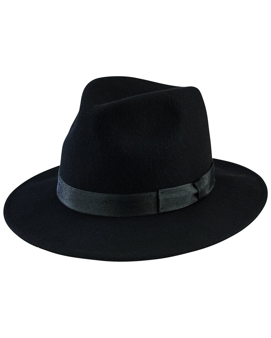 San Diego Hat Company Bow Wool Fedora In White