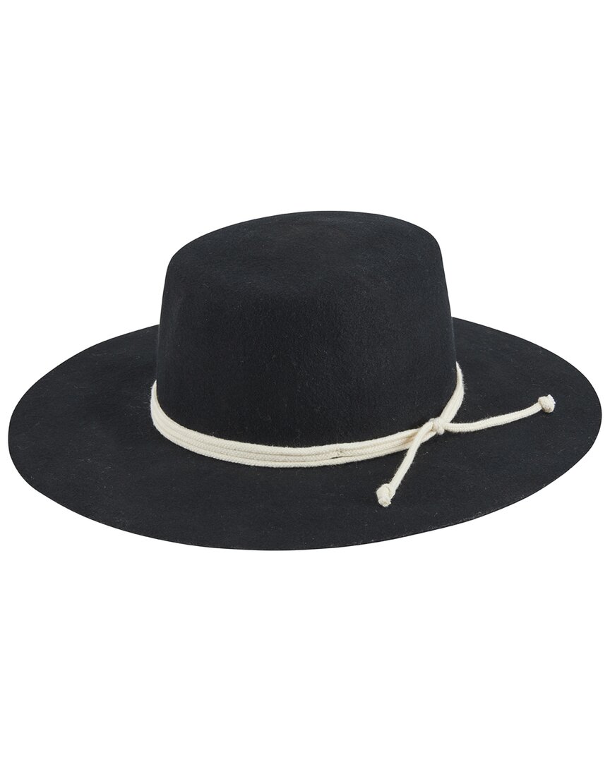 San Diego Hat Company Felt Wide Brim Wool Boater In Black