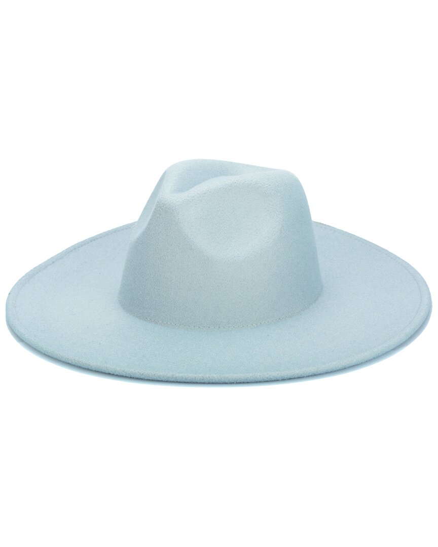San Diego Hat Company Faux Felt Wide Brim Fedora In Blue