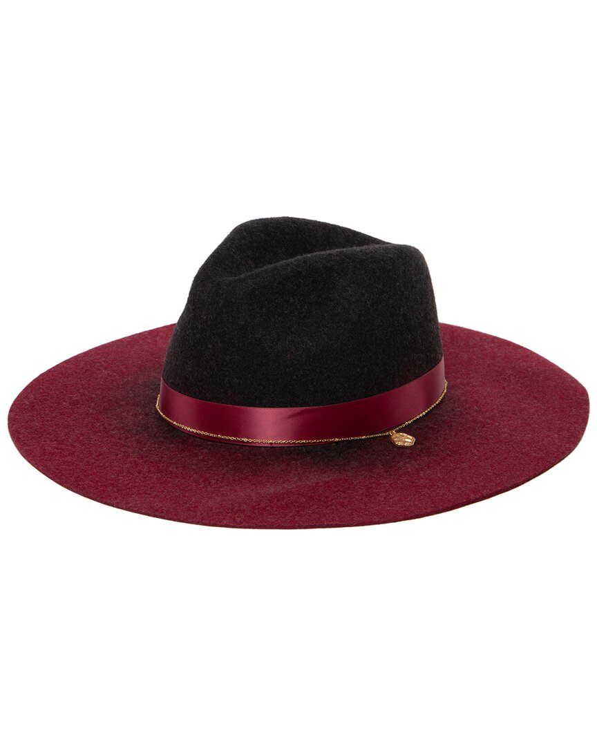 Trina Turk Packable Wool Felt Fedora In Red
