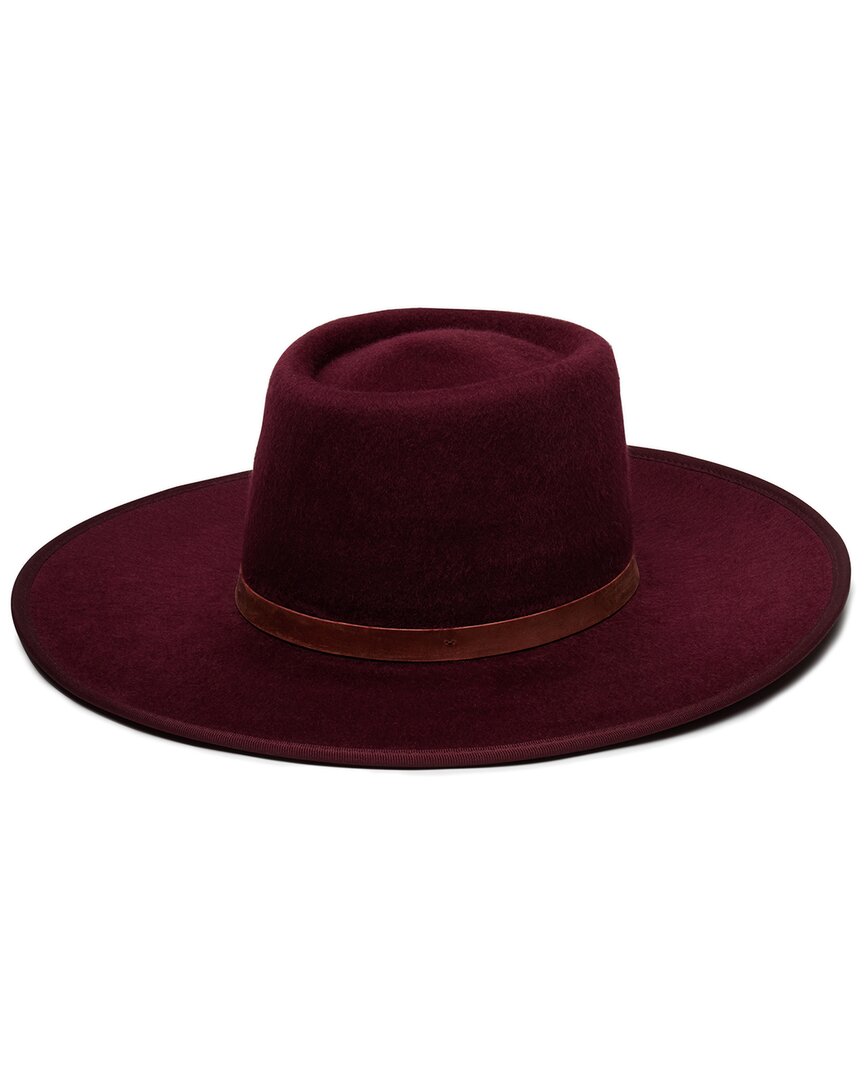 Wyeth Jess Telescope Crown Wool Fedora In Red