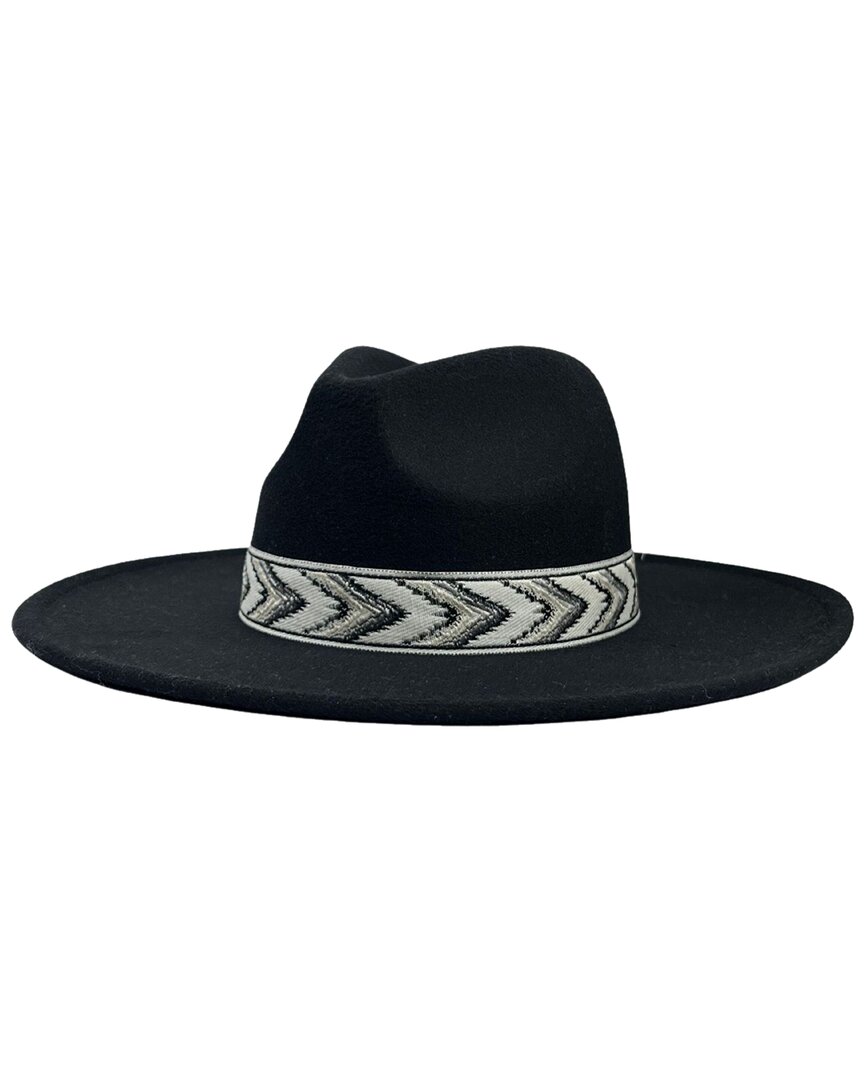 Marcus Adler Wide Brim Felt Panama Hat In Black