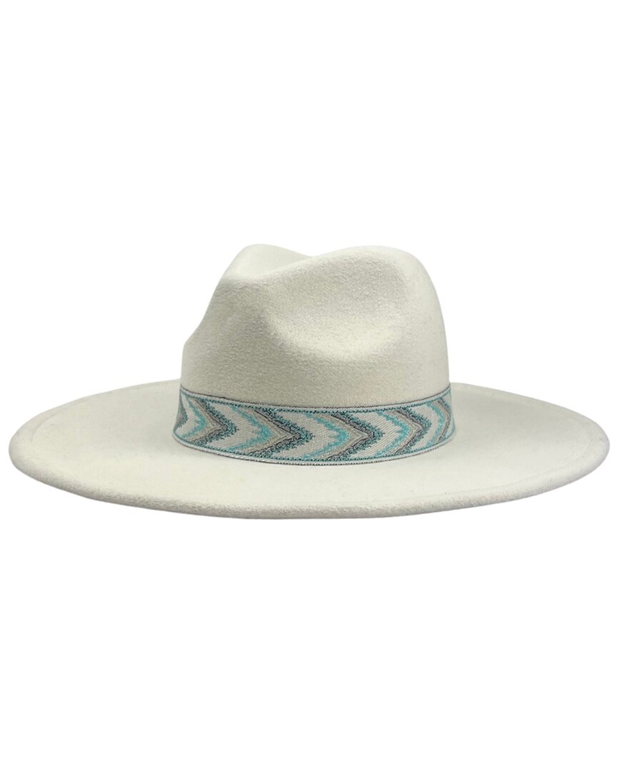 Marcus Adler Wide Brim Felt Panama Hat In White
