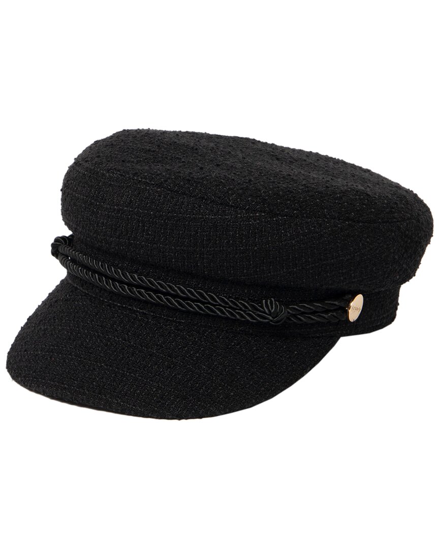 Trina Turk Claire Wool Flat Cap In Black