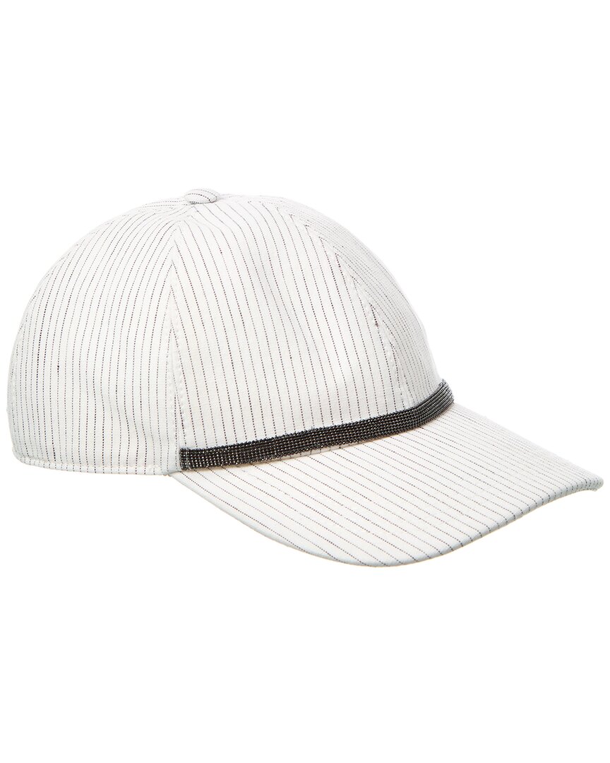 Brunello Cucinelli Leather-trim Linen-blend Cap