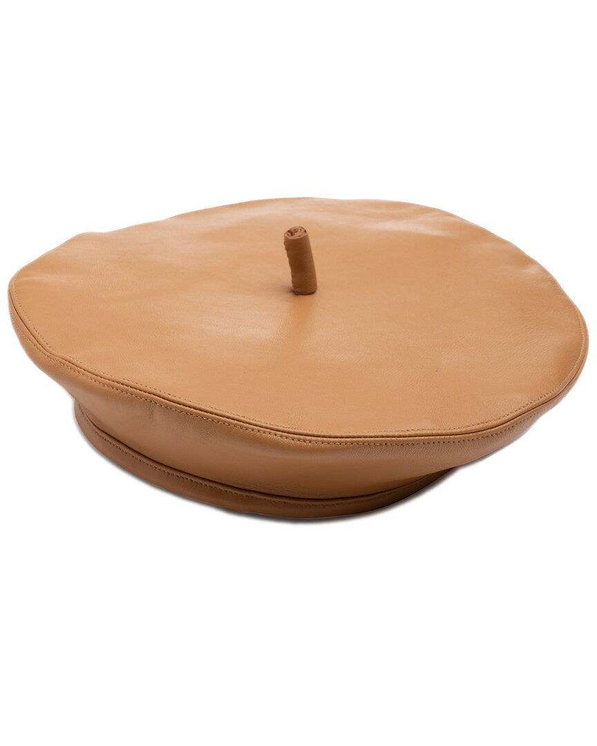 Eugenia Kim Carter Leather Fashion Hat In Brown