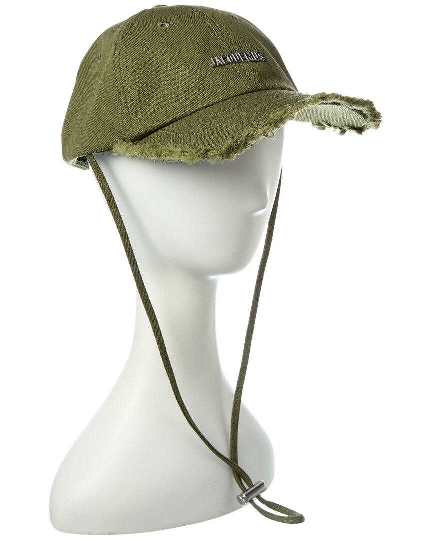 Jacquemus Womens La Casquette Artichaut Logo-plaque Cotton-twill Cap Khaki