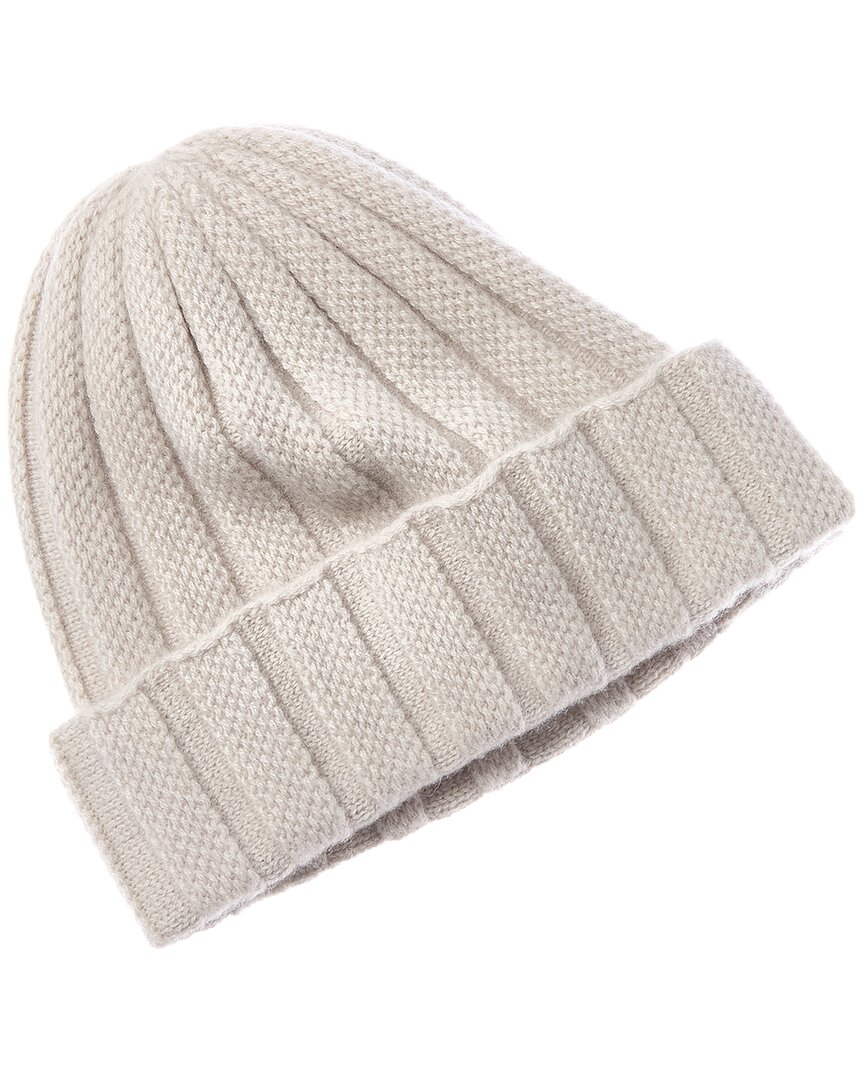 Sofia Cashmere Sofiacashmere Novelty Rib Cashmere Hat In Neutral