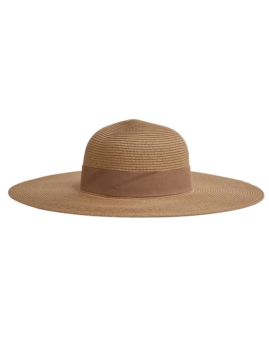 Reiss Emma Wide Brim Hat In Brown